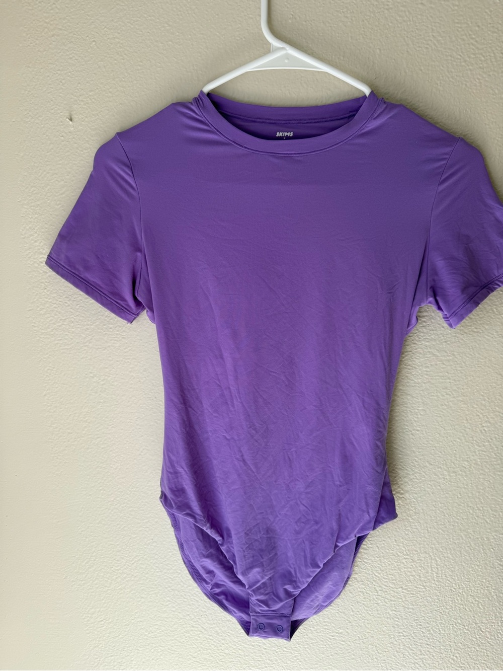 SKIMS Purple Short-Sleeve Bodysuit